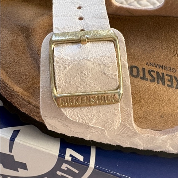 Birkenstock Arizona Sandal in Eggshell Leopard Print - Picture 8 of 10